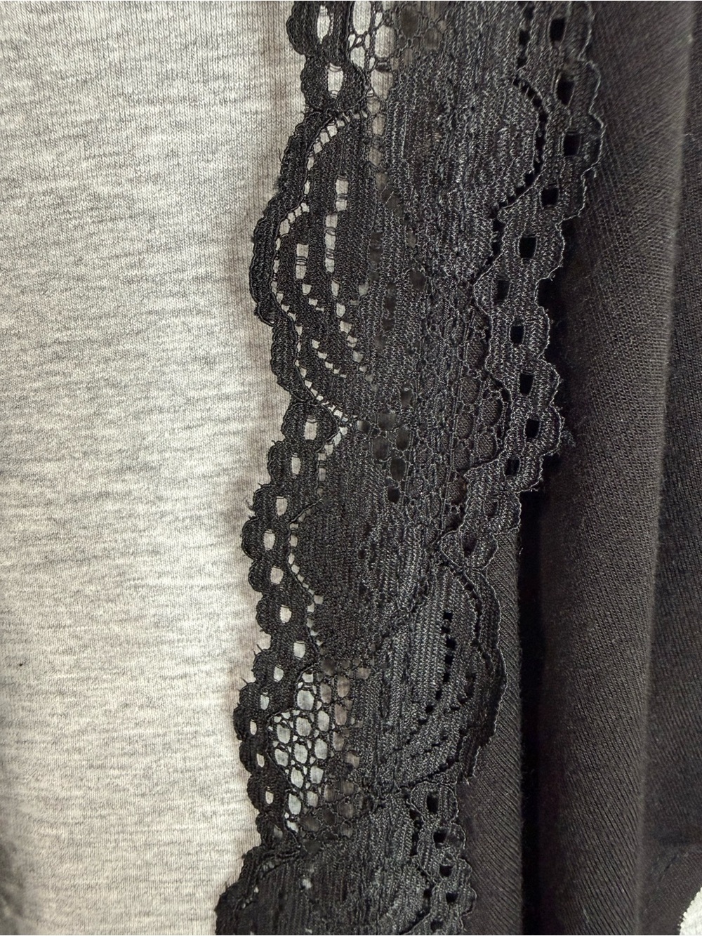 VIXEN Y2K Boho Goth Grunge Indie Festival Black Lace Edge Open Front Vest Medium - Picture 6 of 12